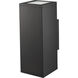 Vegas 2 Light 12.62 inch Powder Coated Black Outdoor Wall Sconce